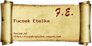 Fucsek Etelka névjegykártya