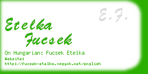 etelka fucsek business card